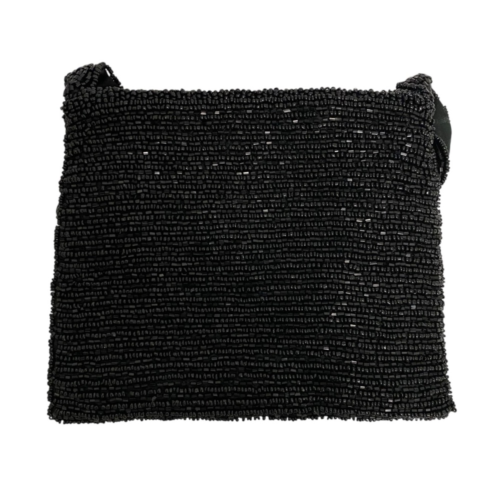 Adini Black Beaded Evening Bag